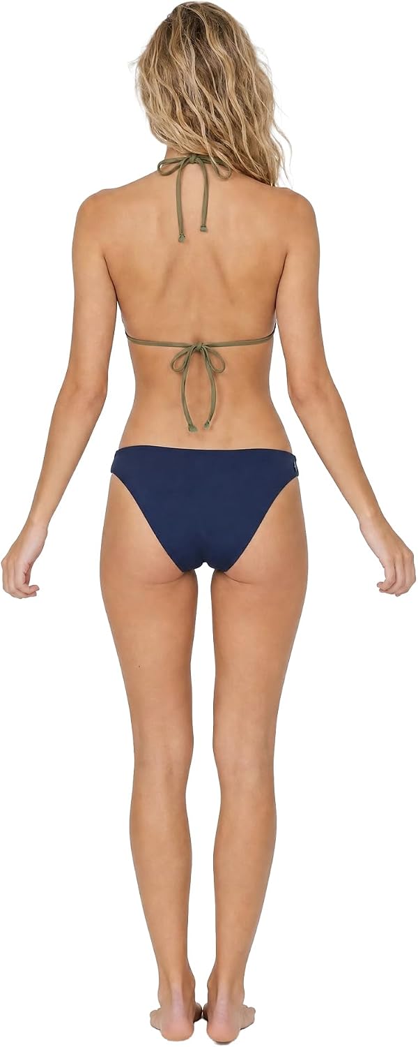 Volcom Women's Full Bikini Bottom – Low-Rise Swim Bottom with Full Coverage, Made from Recycled Fabric Navy