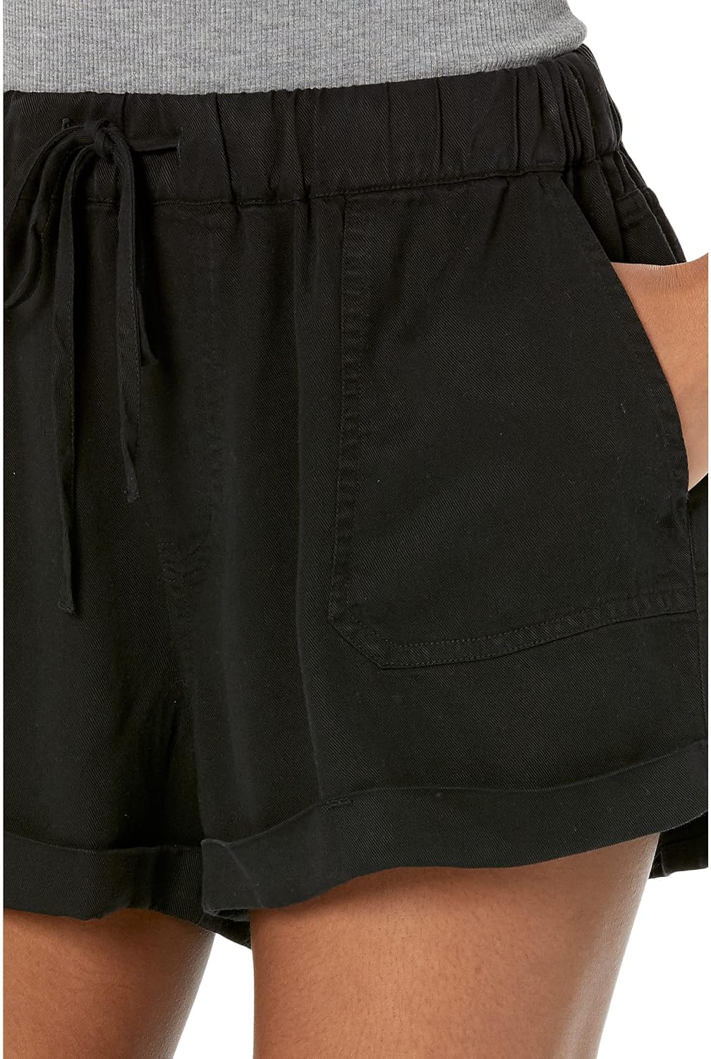 Volcom Women's Sunday Strut Elastic Waist Short Black Out 2