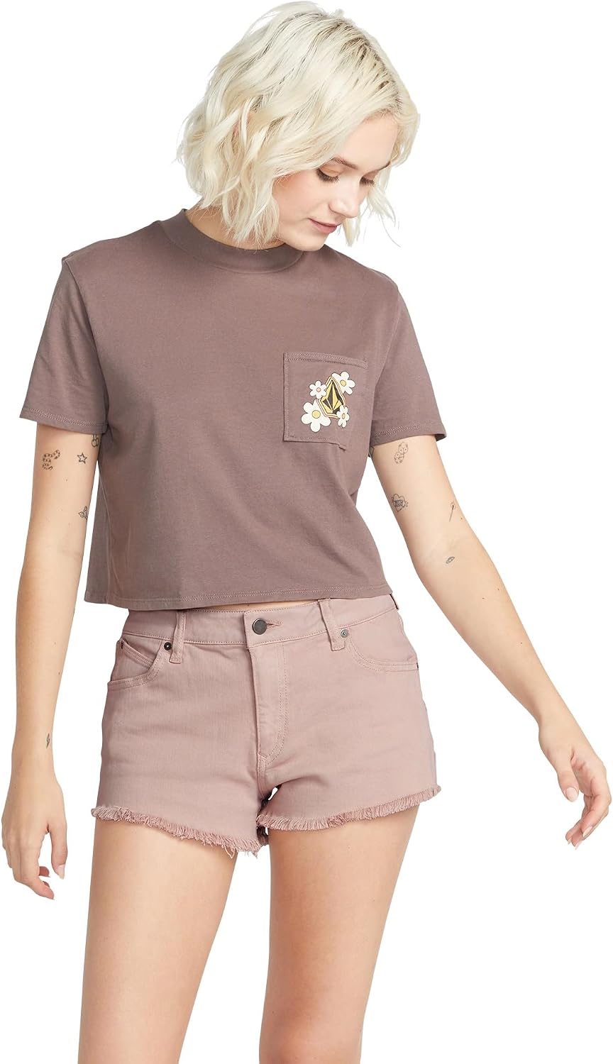 Volcom Women's Stoney Stretch Cut Off Denim Short Winter Orchid