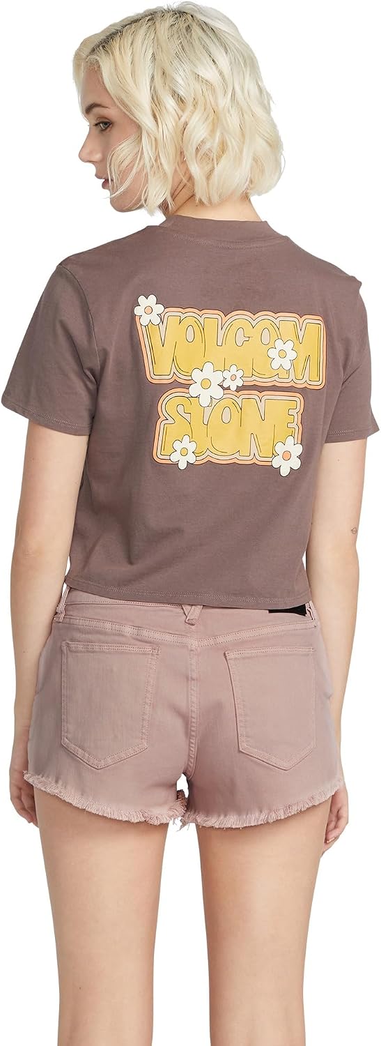 Volcom Women's Stoney Stretch Cut Off Denim Short Winter Orchid