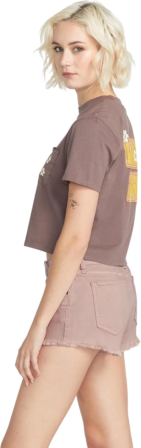 Volcom Women's Stoney Stretch Cut Off Denim Short Winter Orchid