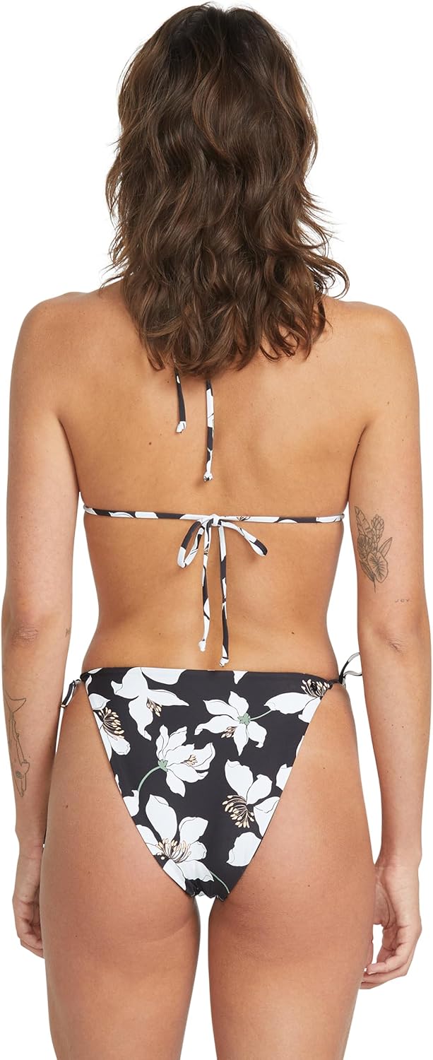 Volcom Women's Simply Seamless Skimpy Swimsuit Bikini Bottom Black-g