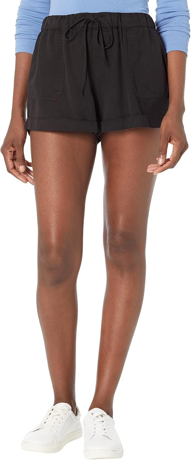 Volcom Women's Sunday Strut Elastic Waist Short Black Out 2