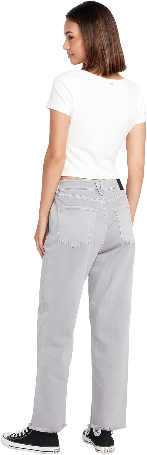 Volcom Women's Stone Step High Rise Denim Jean Pant Moonbeam