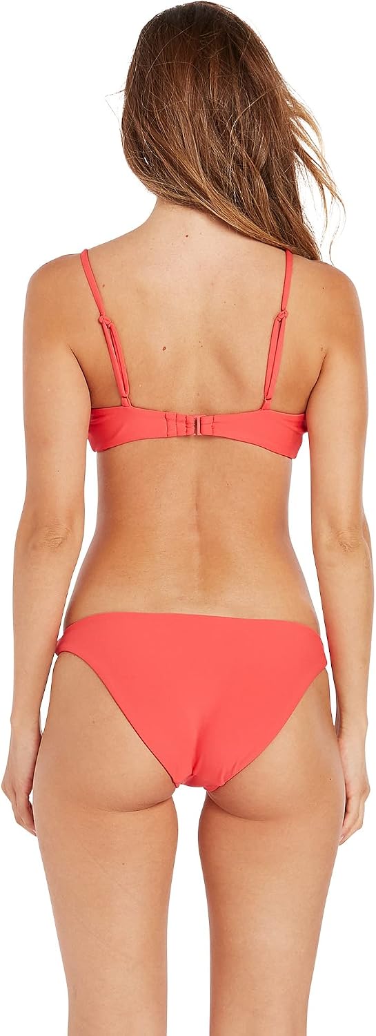 Volcom Women's Simply Solid Full Bikini Bottom (Regular & Plus Size) Pistol