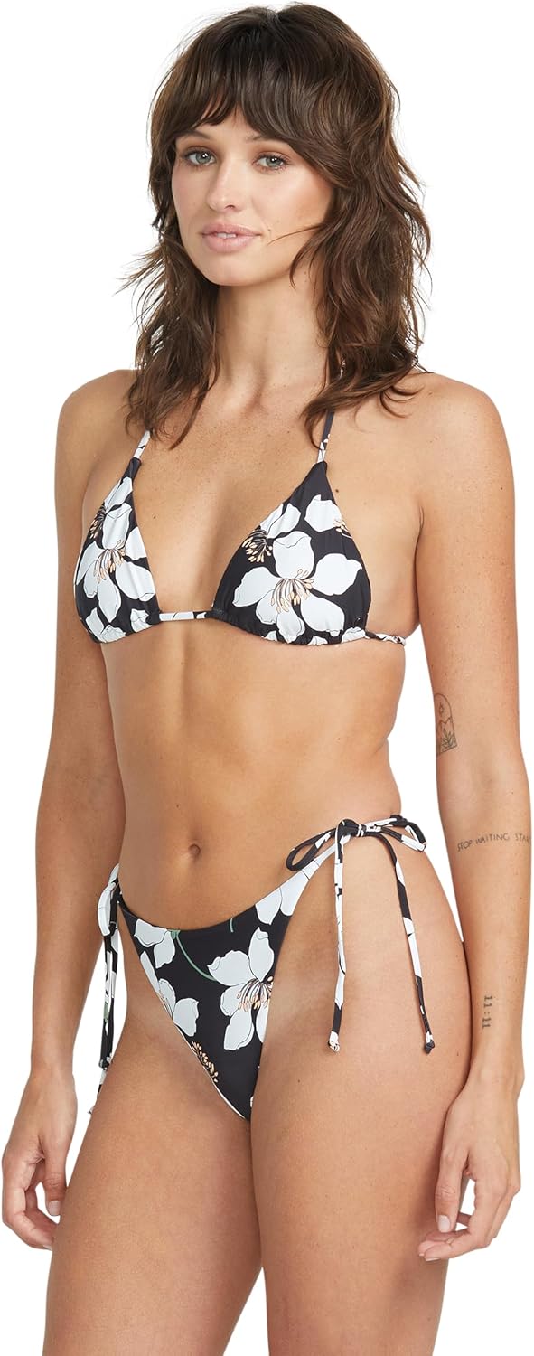 Volcom Women's Simply Seamless Skimpy Swimsuit Bikini Bottom Black-g