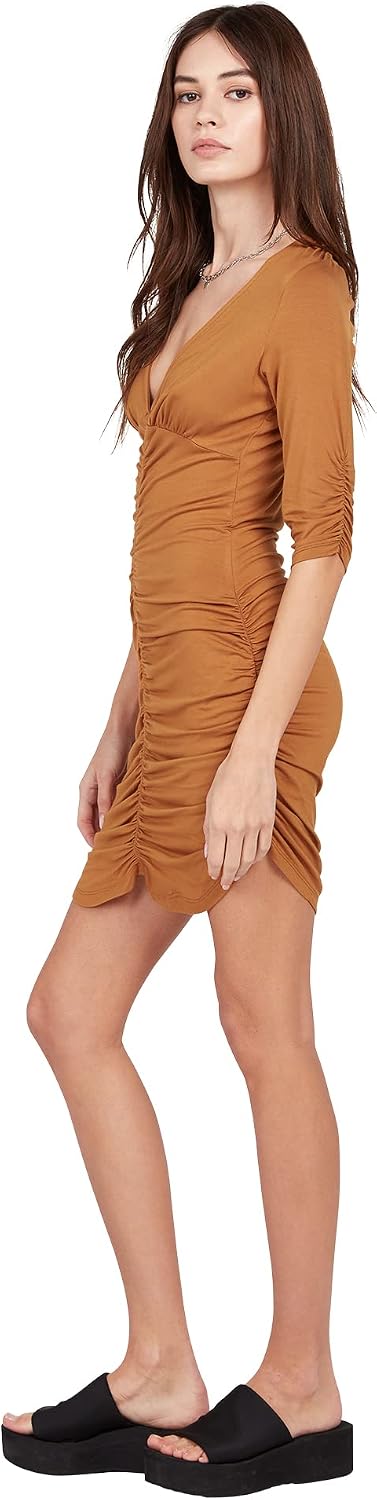 Volcom Women's Shir Fine Mini Dress Bronze