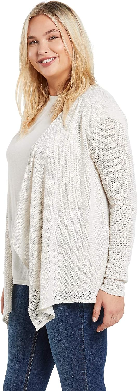 Volcom Women's Go Go Wrap Open Front Cardigan Sweater (Regular & Plus Size) Oatmeal