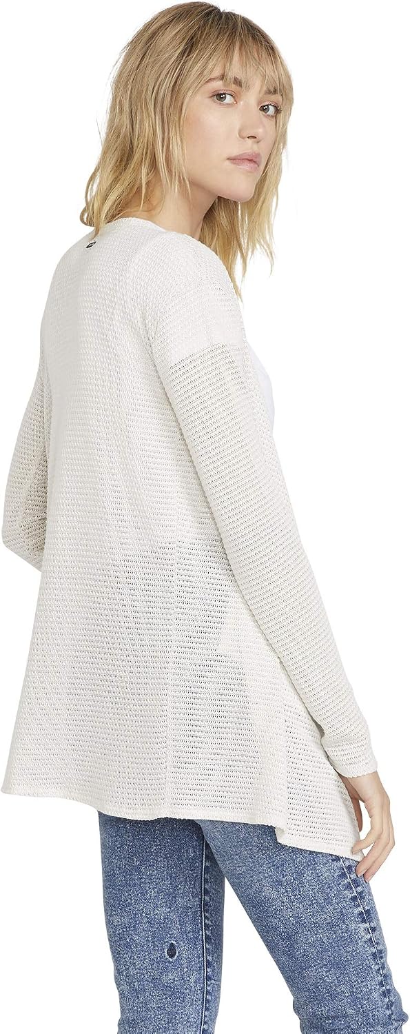 Volcom Women's Go Go Wrap Open Front Cardigan Sweater (Regular & Plus Size) Oatmeal