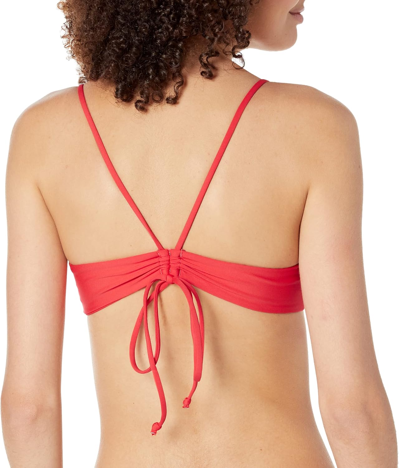 Volcom Women's Women's Simply Solid Scoop Neck Bikini Top Neck Bikini Top Pistol
