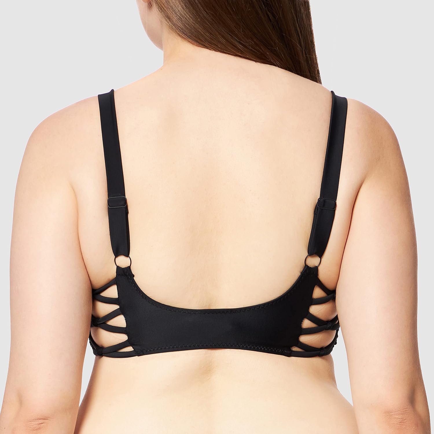 Volcom Women's Simply Seemless V Neck Swimsuit Bikini Top New Black
