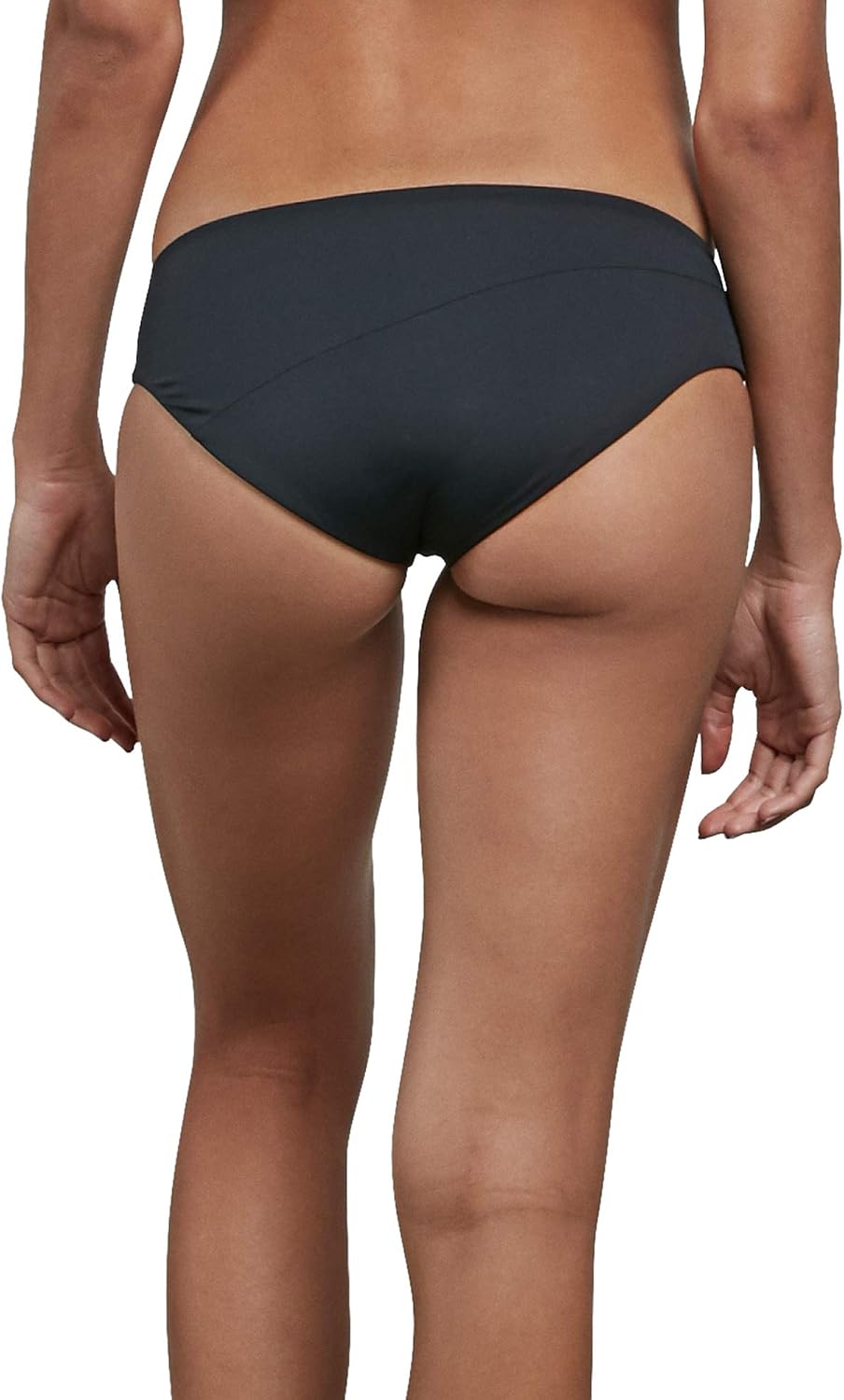 Volcom Women's Simply Solid Full Bikini Bottom (Regular & Plus Size) Black-h