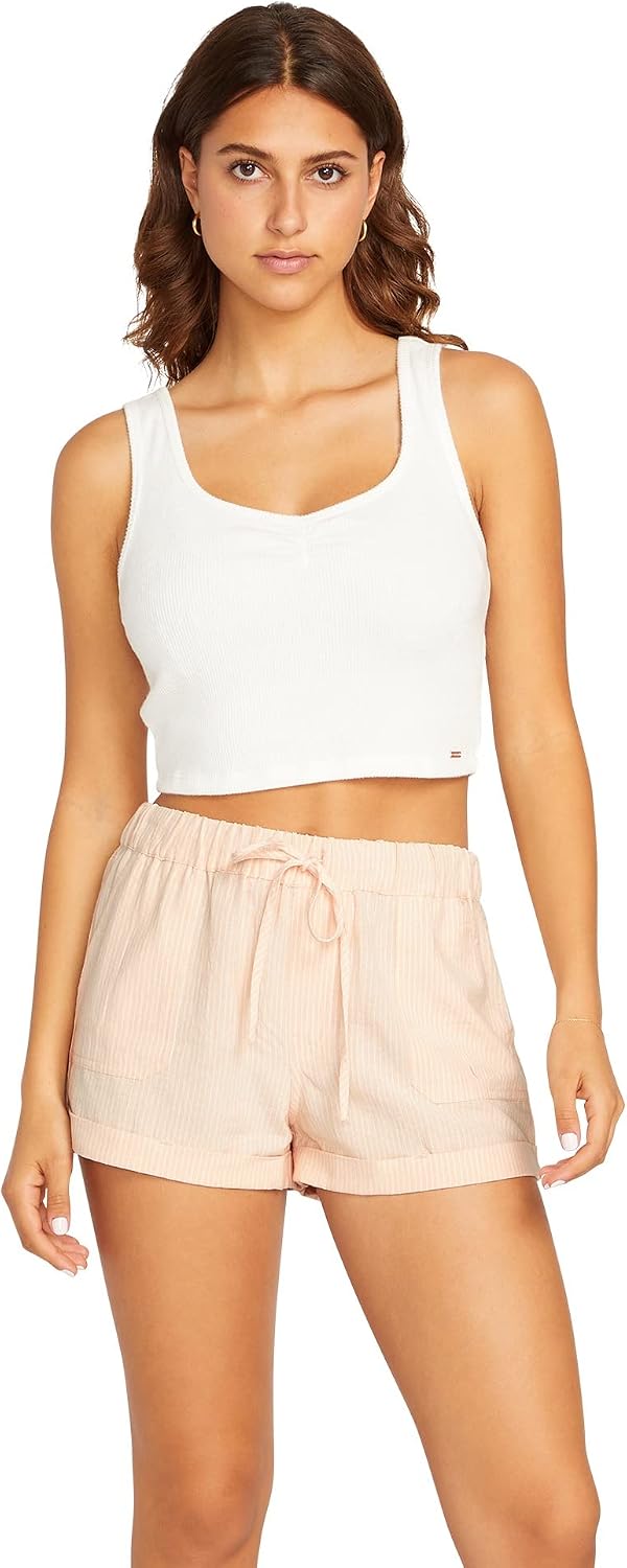 Volcom Women's Sunday Strut Elastic Waist Short Melon