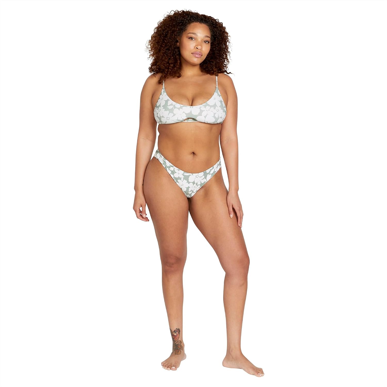 Volcom Women's Coco Crop Bikini Top Sea Glass