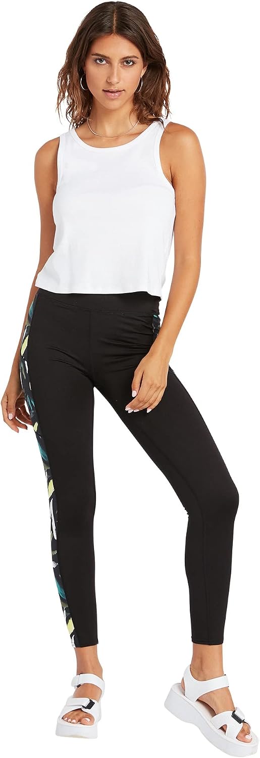 Volcom Women's Lived In Lounge Legging Pants (Regular & Plus Size) Multi Leaf