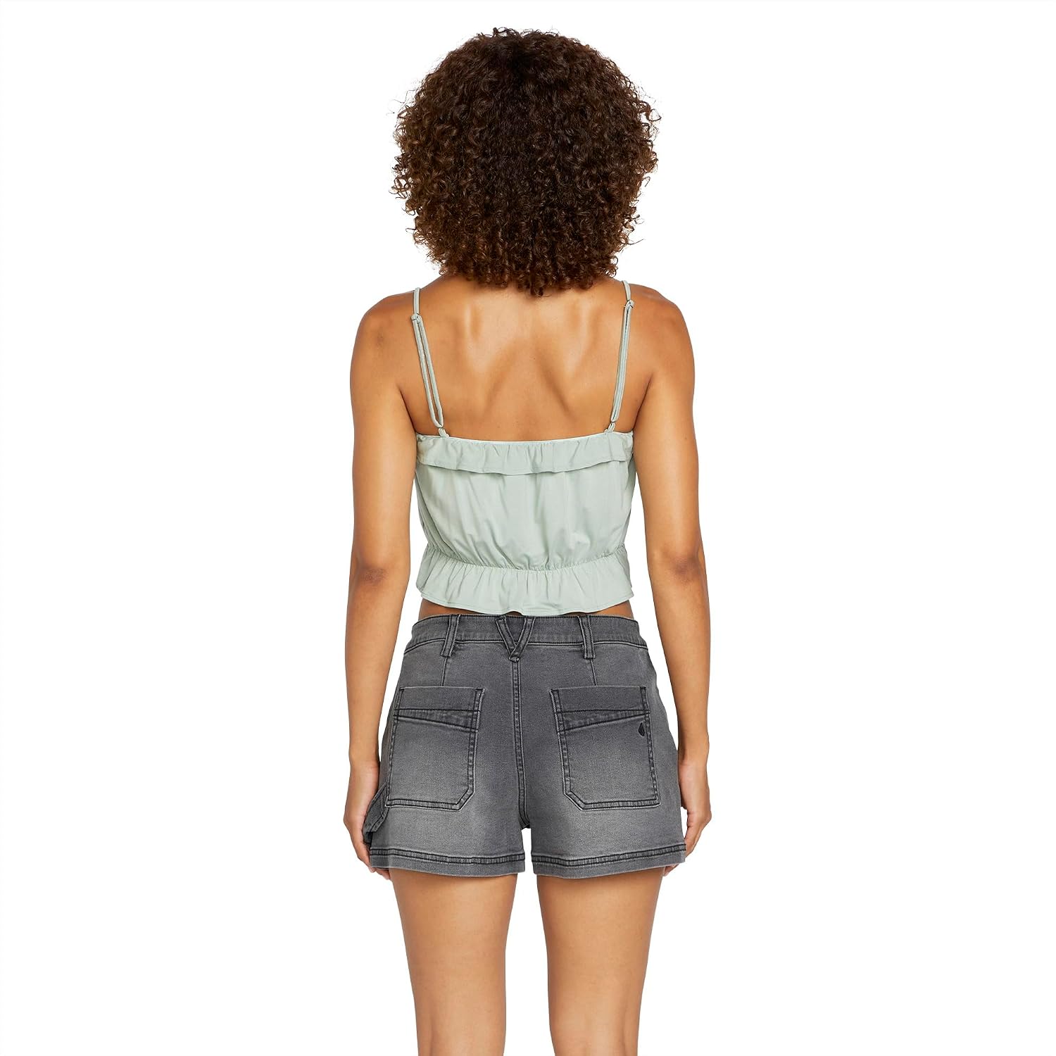 Volcom Women's Glowing Up Cami Top Sea Glass
