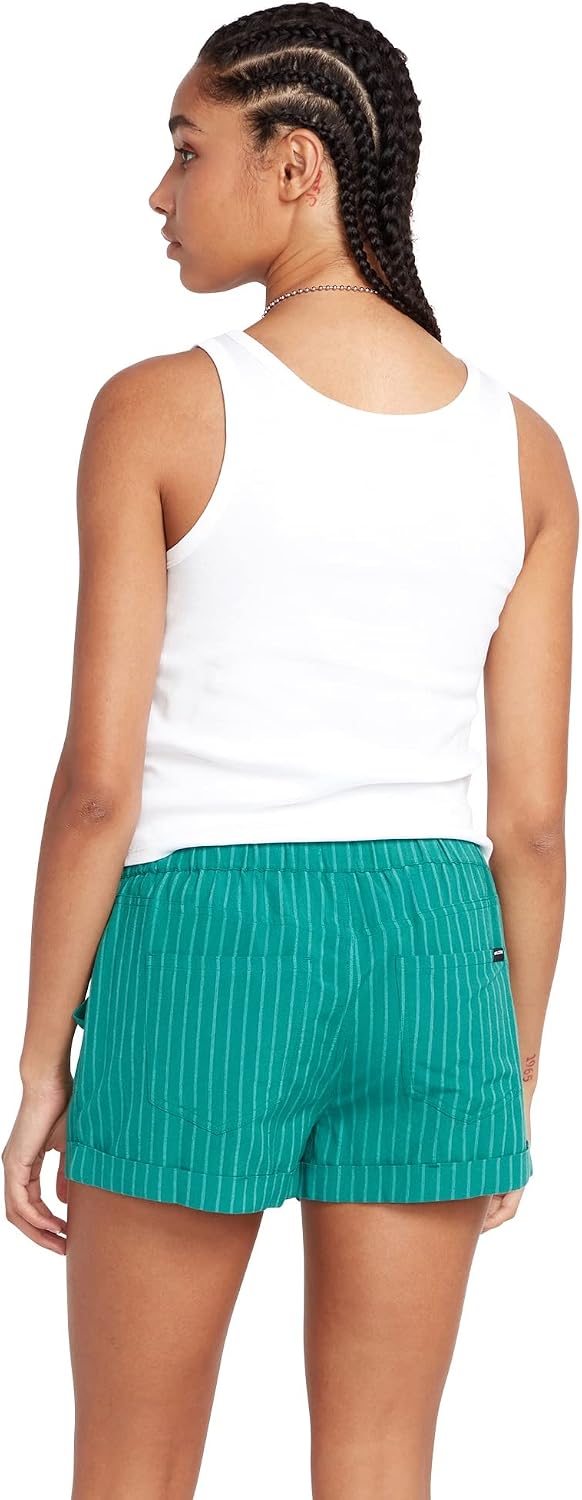 Volcom Women's Sunday Strut Elastic Waist Short Jade