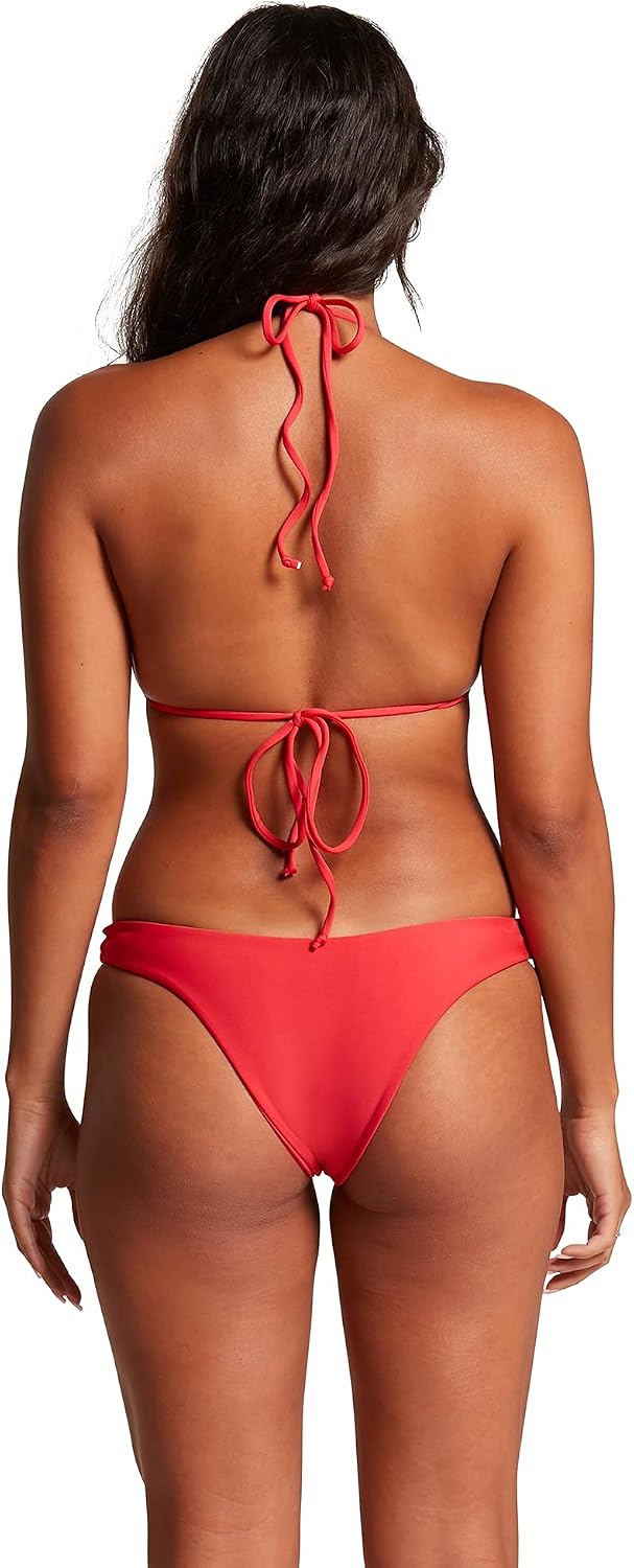 Volcom Women's Simply Solid V Beach Pant Bikini Bottom True Red