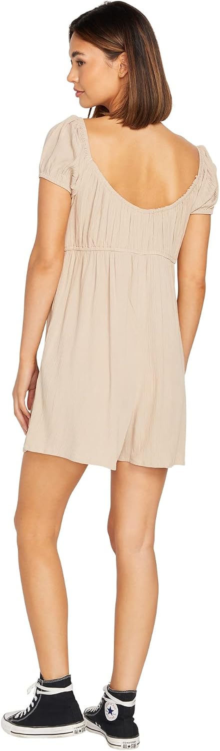 Volcom Women's Moonblast Babydoll Fit Roper Taupe