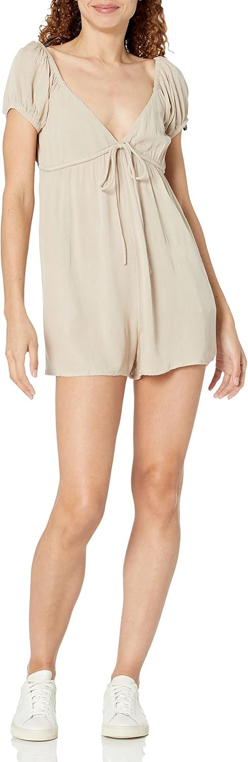 Volcom Women's Moonblast Babydoll Fit Roper Taupe