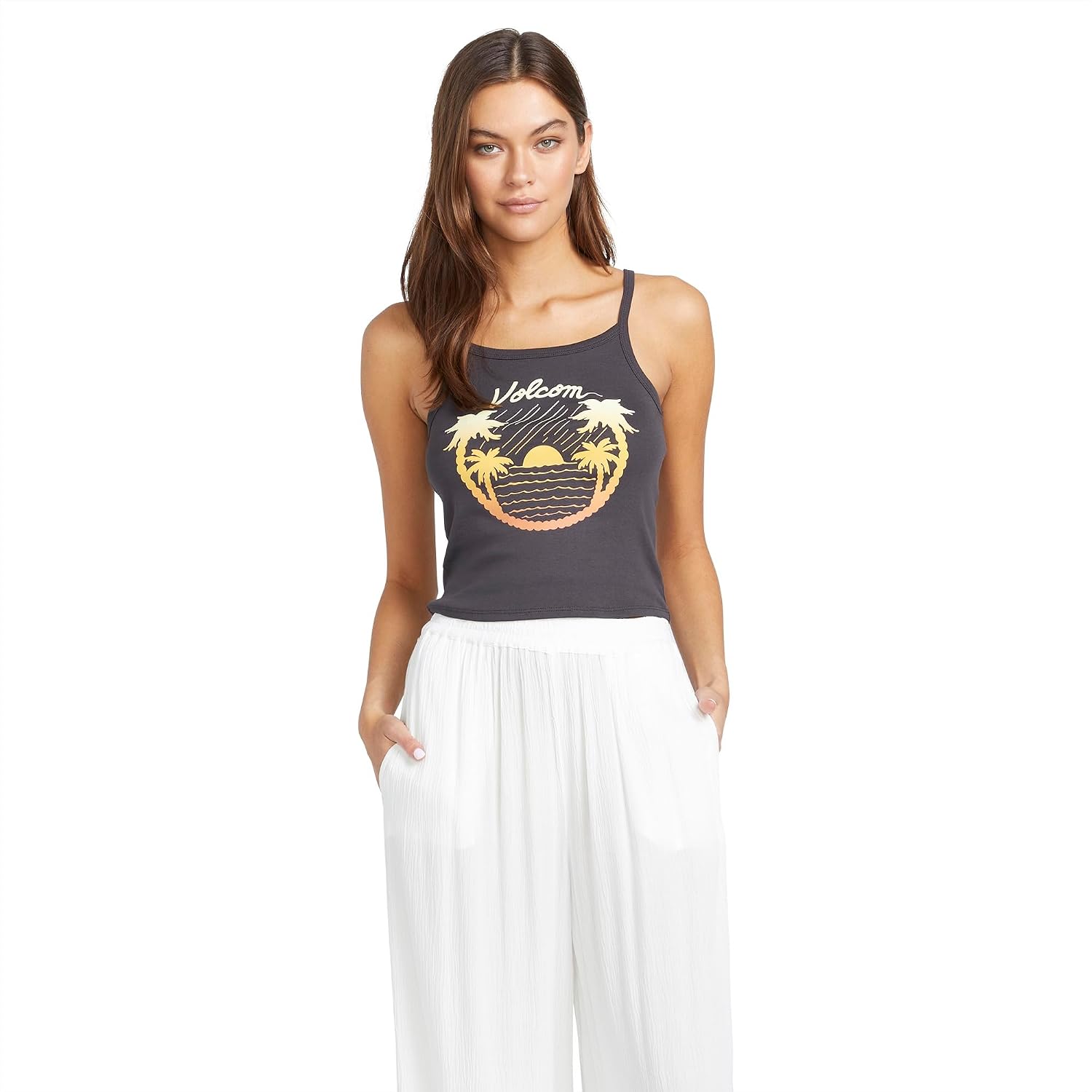 Volcom Women's 1991 Strappy Tank Top Vintage Black