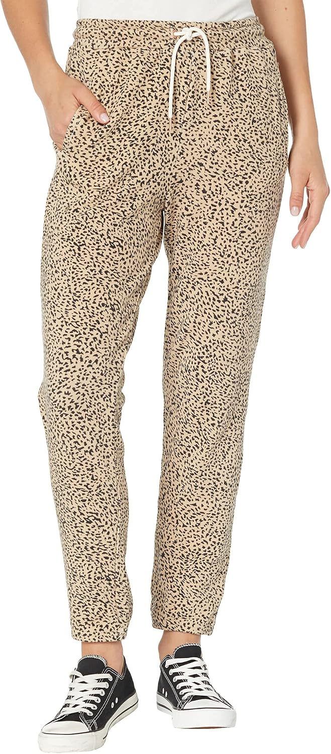 Volcom Women's Lived In Lounge Fleece Sweatpants (Regular & Plus Size) Animal Print
