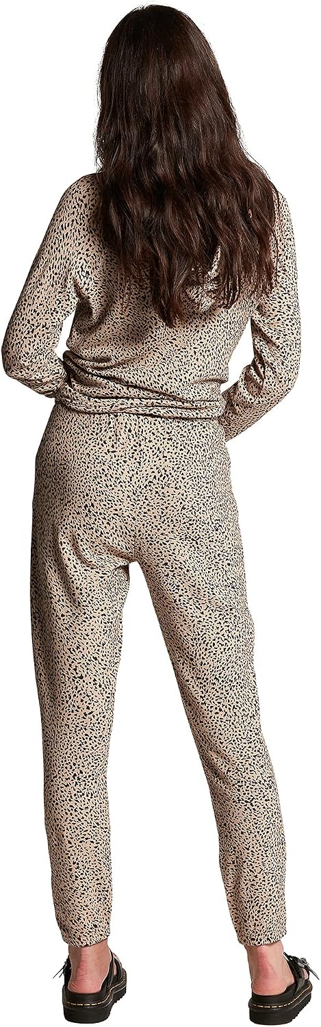 Volcom Women's Lived In Lounge Fleece Sweatpants (Regular & Plus Size) Animal Print