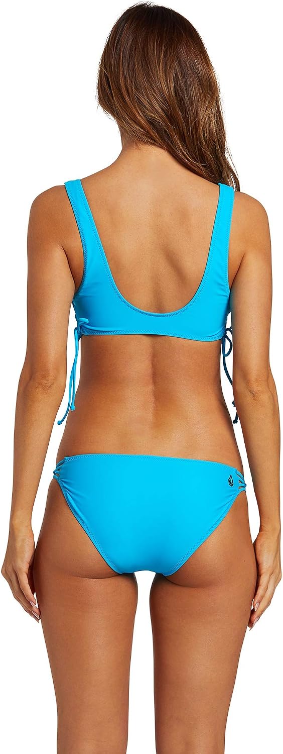 Volcom Women's Simply Seemless V Neck Swimsuit Bikini Top Ocean