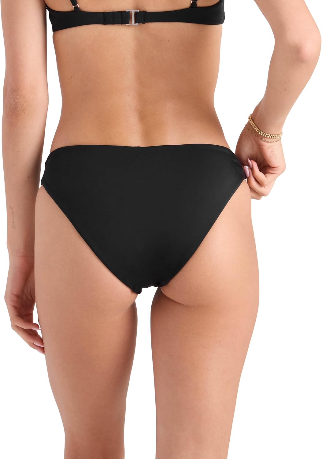 Volcom Women's Simply Seamless Skimpy Swimsuit Bikini Bottom Onyx