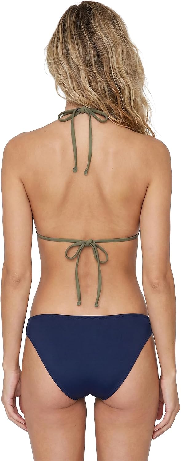 Volcom Women's Full Bikini Bottom – Low-Rise Swim Bottom with Full Coverage, Made from Recycled Fabric Navy