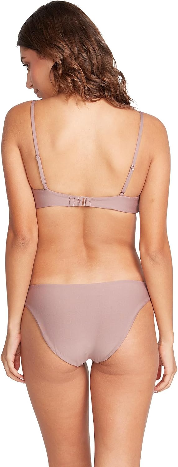 Volcom Women's Simply Solid Full Bikini Bottom (Regular & Plus Size) Raisin