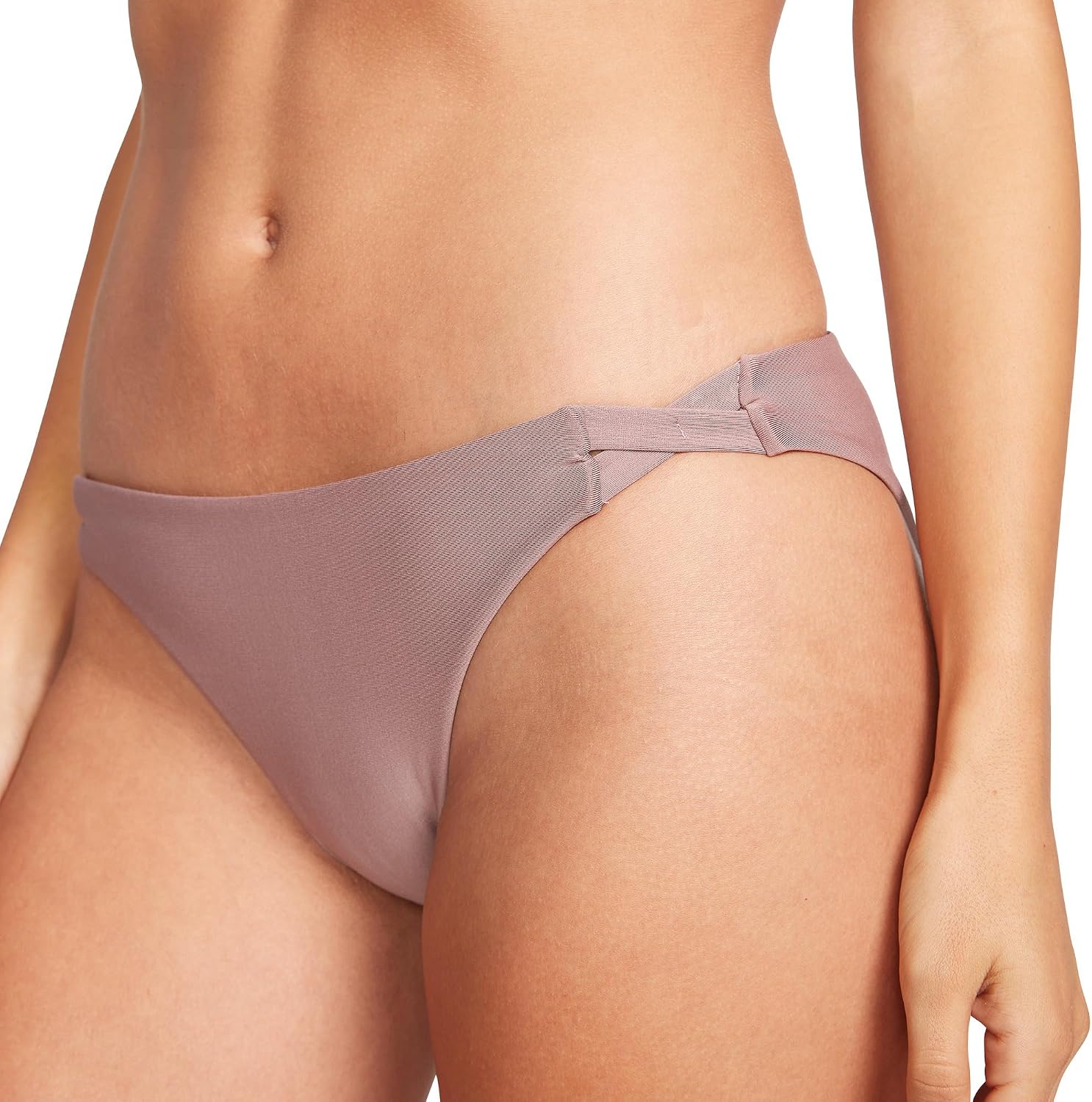 Volcom Women's Simply Solid Full Bikini Bottom (Regular & Plus Size) Raisin