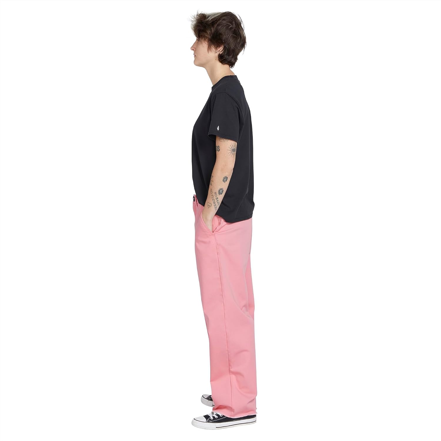 Volcom Women's Thisthatthem Skate Relaxed Fit Chino Pant Guava