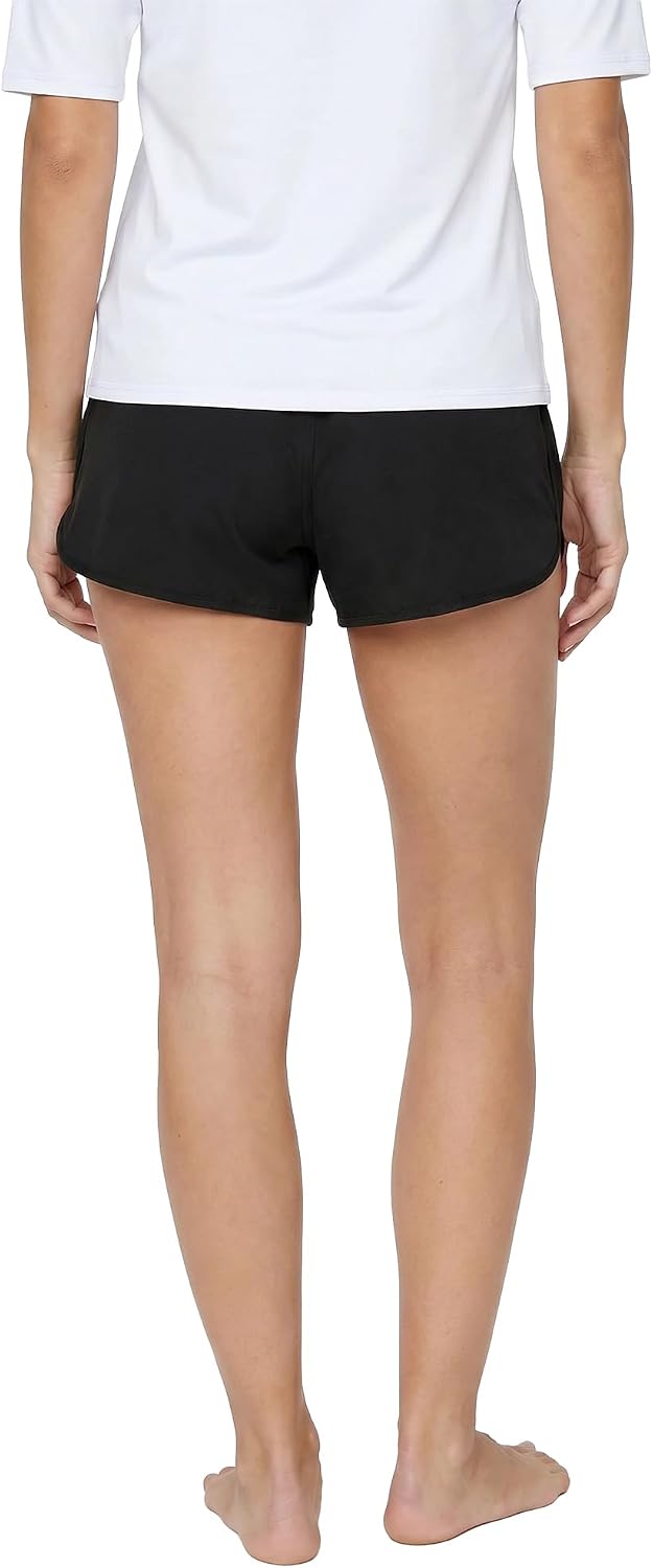 Volcom Women's 2-inch Swim Boardshorts – Lightweight 4-Way Stretch Surf Shorts with UPF 50+ and Recycled Fabric Black