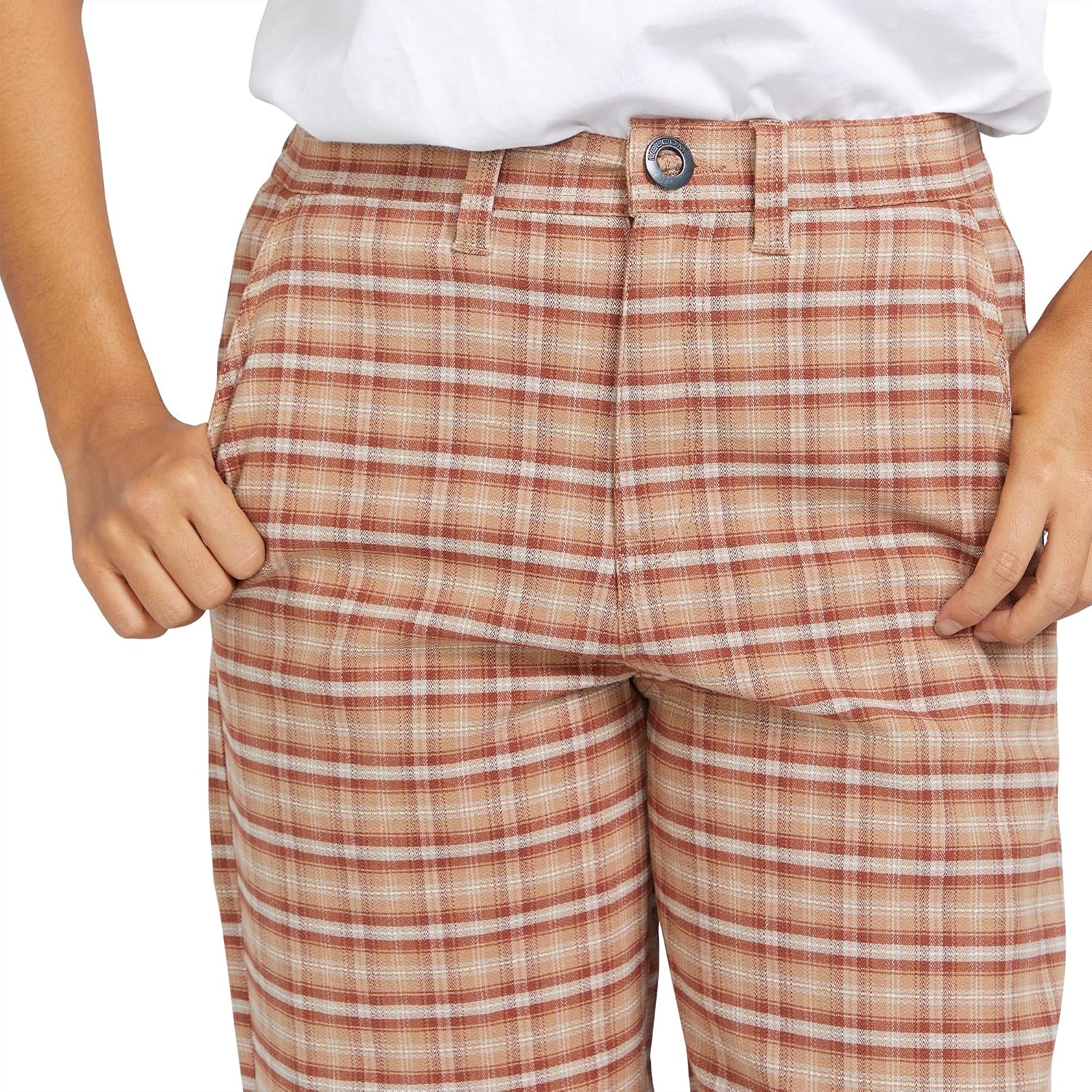 Volcom Women's Thisthatthem Skate Relaxed Fit Chino Pant Toffee