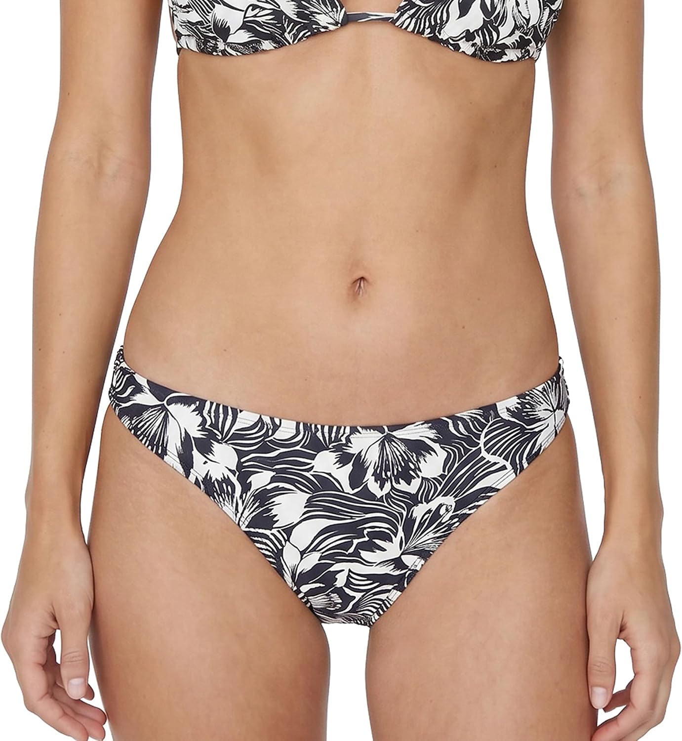 Volcom Women's Simply Seamless Skimpy Swimsuit Bikini Bottom BlackCream