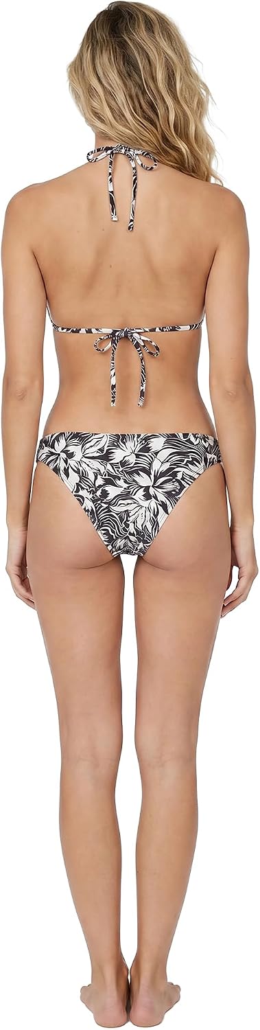 Volcom Women's Simply Seamless Skimpy Swimsuit Bikini Bottom BlackCream