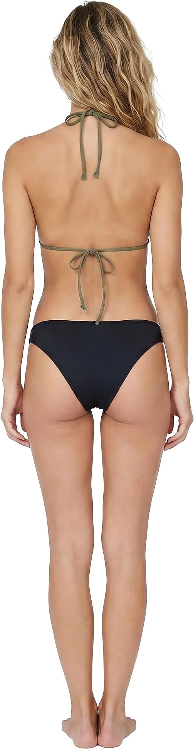 Volcom Women's Simply Seamless Skimpy Swimsuit Bikini Bottom Black