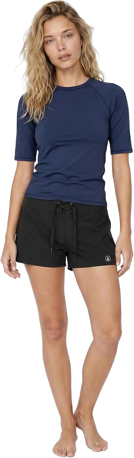 Volcom Women's Simply Solid 5-Inch Swim Surf Boardshort Black
