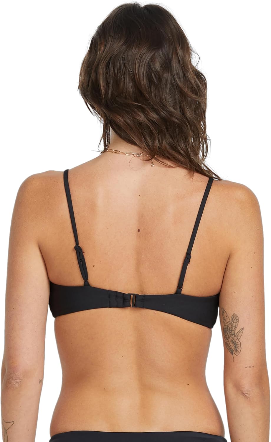 Volcom Women's Simply Seemless V Neck Swimsuit Bikini Top Onyx