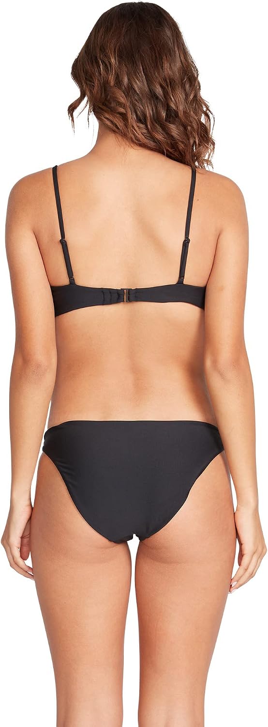 Volcom Women's Simply Solid Full Bikini Bottom (Regular & Plus Size) Onyx