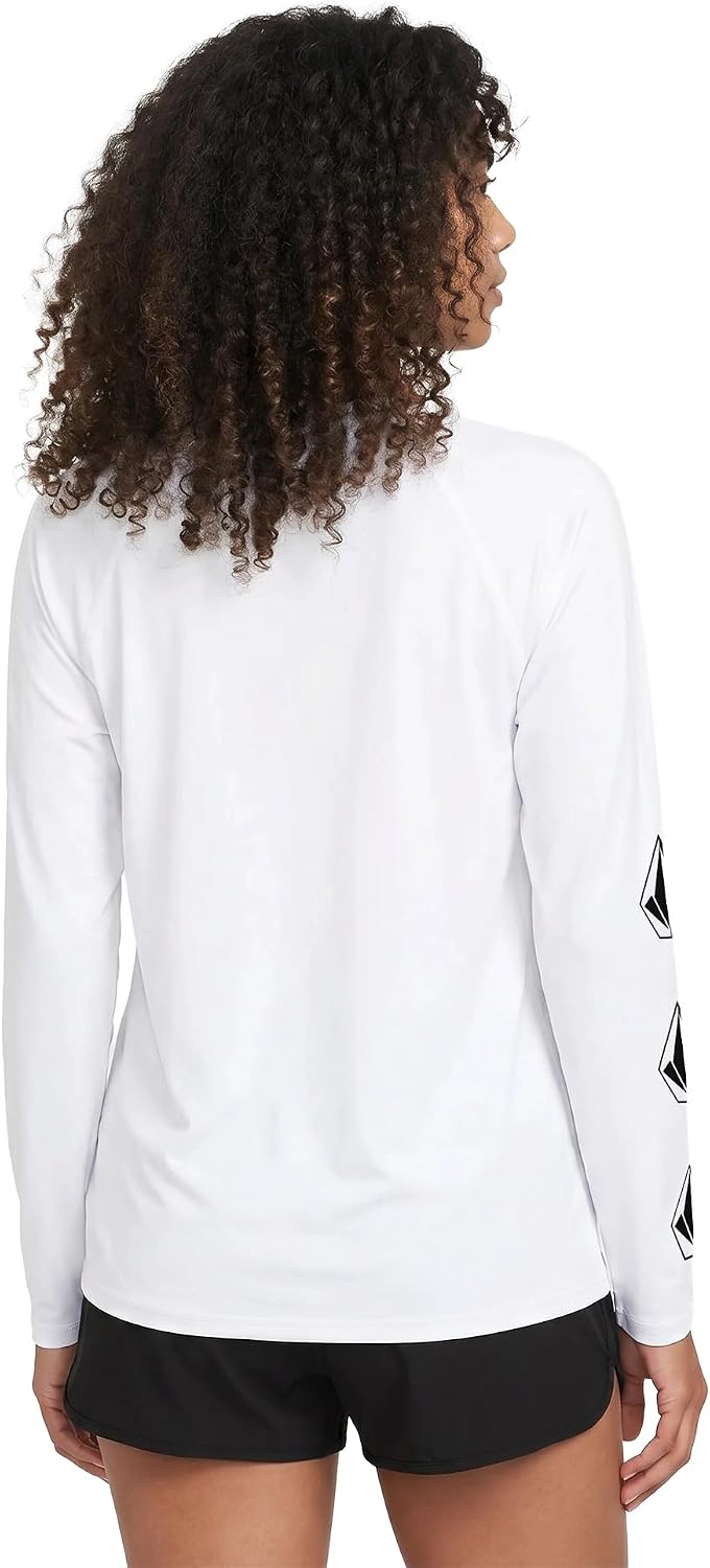 Volcom Women's Simply Core Long Sleeve Rashguard Upf 50+ White