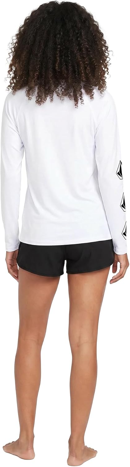 Volcom Women's Simply Core Long Sleeve Rashguard Upf 50+ White