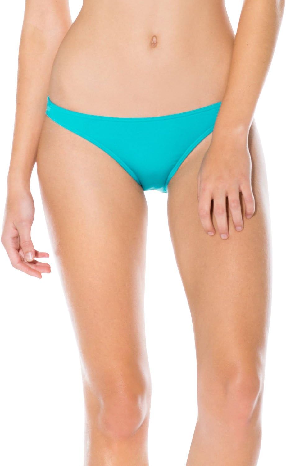 Volcom Women's Simply Solid Full Bikini Bottom (Regular & Plus Size) Teal 1