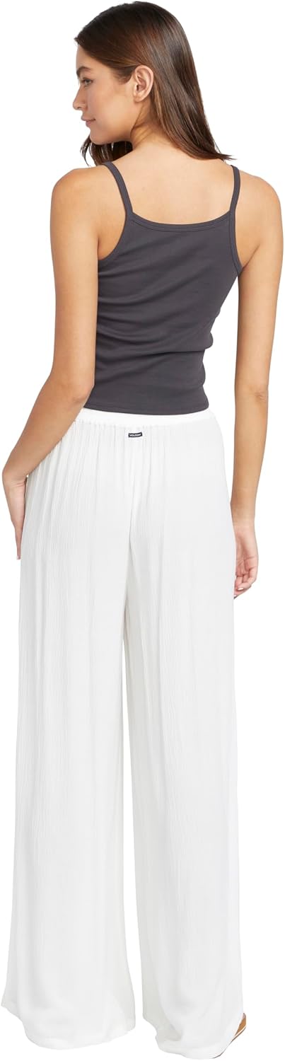 Volcom Women's Stoneshine Junki Wide Leg Beach Pant Star White 1