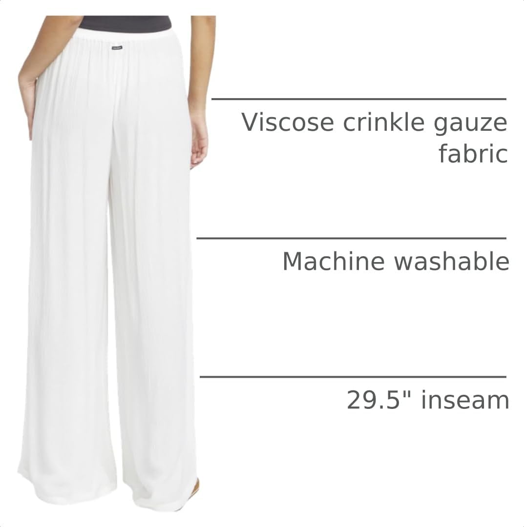 Volcom Women's Stoneshine Junki Wide Leg Beach Pant Star White 1