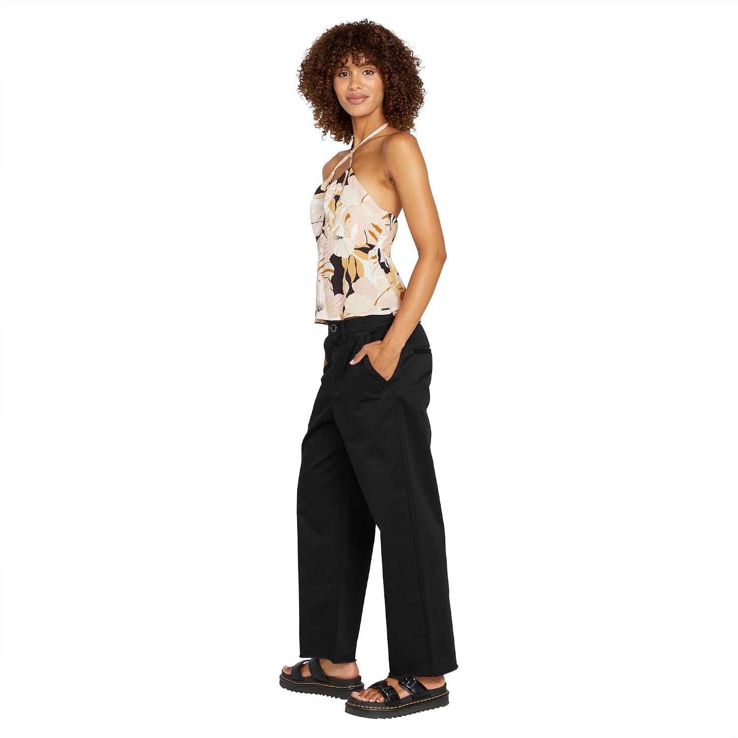 Volcom Women's Lets Luau Cami Top Vintage Black