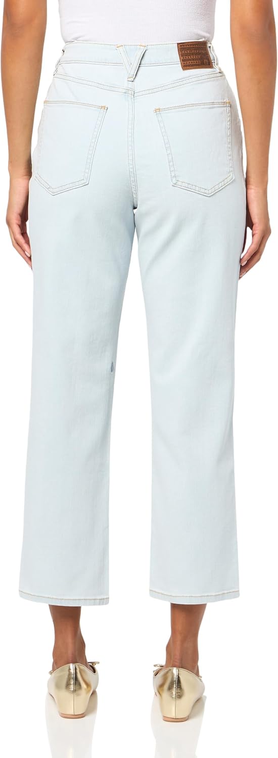 Volcom Women's Stoned High Rise Straight Leg Jean Cruzer Blue