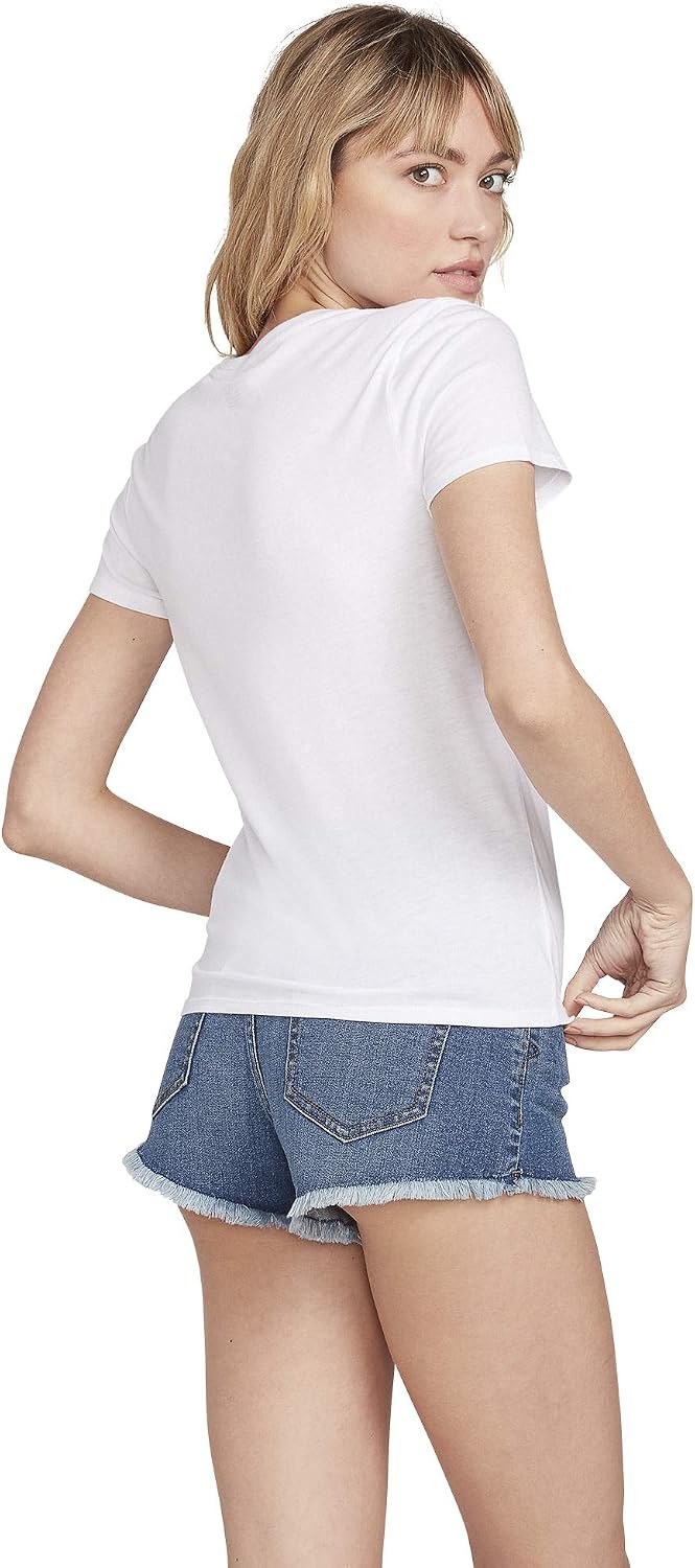 Volcom Women's One of Each Short Sleeve Crew Neck Tee (Regular & Plus Size) White1