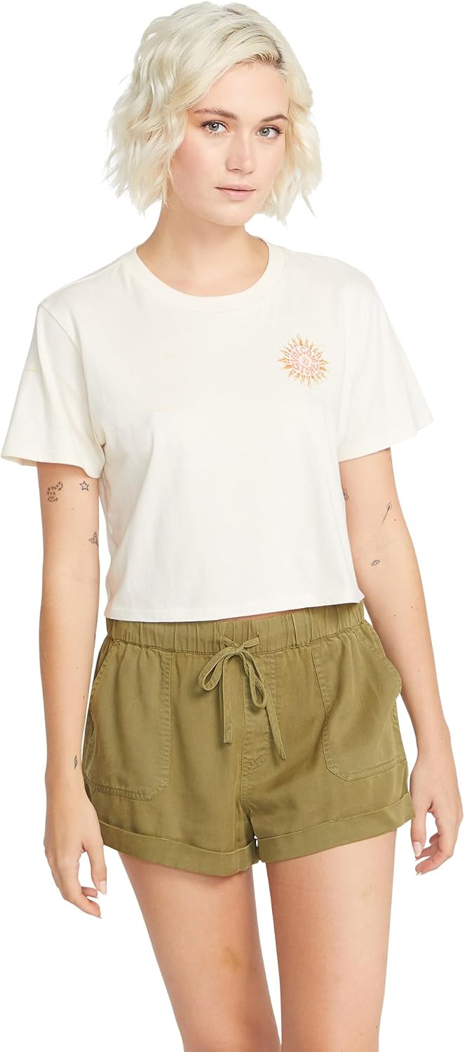Volcom Women's Enternet Short Sleeve Tee Cloud